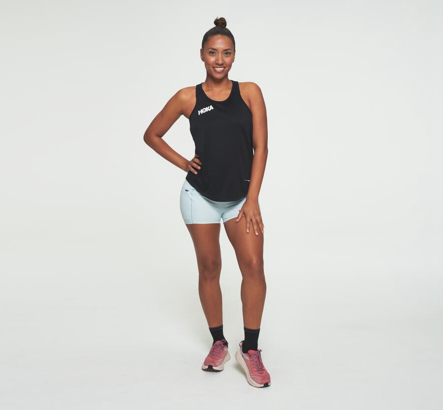 Hoka One One Top Kadın Siyah - Performance Tank - AG1539427